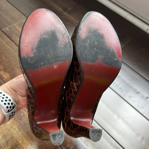 Noel Collection Brown Crocodile Size 7 Heels - Picture 5 of 7